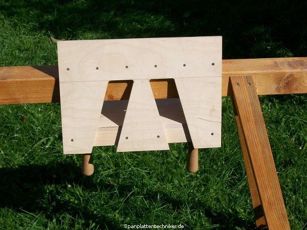 Detailansicht der Schablone.