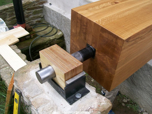 Lagerbock des Wasserrades.